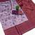 Lavender wine soft silk blend banarasi jacuard work designer party wear saree with unstitched blouse piece