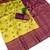 Lemon wine soft silk blend banarasi jacuard work designer party wear saree with unstitched blouse piece