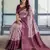 Peach wine soft silk blend banarasi jacuard work designer party wear saree with unstitched blouse piece