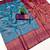 Sky wine soft silk blend banarasi jacuard work designer party wear saree with unstitched blouse piece