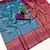 Sky wine silk blend banarasi saree with unstitched blouse piece