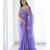 Lavender  soft cotton spun designer party wear saree with unstitched blousea piece