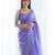 Lavender  soft cotton spun designer party wear saree with unstitched blousea piece