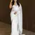 White cotton spun saree with unstitched blousea piece