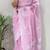 Babypink soft cotton spun designer party wear saree with unstitched blousea piece