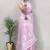 Babypink soft cotton spun designer party wear saree with unstitched blousea piece