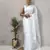 White soft cotton spun designer party wear saree with unstitched blousea piece