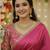 Pink soft  japan satin saree embroidery work designer party wear saree with embroidery unstitched blouse piece