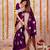 Puple soft silk blend banarasi jacuard work designer party wear saree with unstitched blouse piece