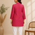 PINK  REYON WITH DIGITAL PRINTED STYLISH WEAR KURTI 