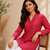 PINK  REYON WITH DIGITAL PRINTED STYLISH WEAR KURTI 