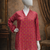 PINK  REYON WITH DIGITAL PRINTED STYLISH WEAR KURTI 