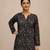 TEAL BLUE  REYON WITH DIGITAL PRINTED STYLISH WEAR KURTI 