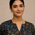 TEAL BLUE  REYON WITH DIGITAL PRINTED STYLISH WEAR KURTI 