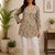CREAM  REYON WITH DIGITAL PRINTED STYLISH WEAR KURTI 