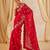 Heavy faux georgette saree with 5mm sequence work & stitched embroidered blouse