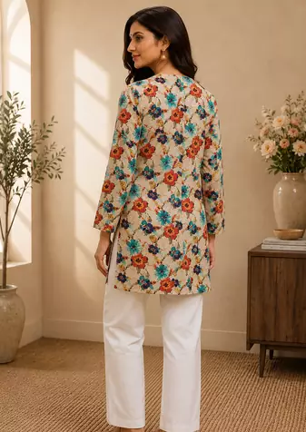 MULTICOLOR Rayon DIGITAL PRINTED KURTI 