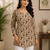 CREAM Rayon DIGITAL PRINTED KURTI 