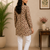 CREAM Rayon DIGITAL PRINTED KURTI 