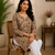 CREAM Rayon DIGITAL PRINTED KURTI 