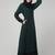 Abaya dress with elasticated sleeves made with nida matte fabric 