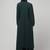 Abaya dress with elasticated sleeves made with nida matte fabric 