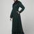 Abaya dress with elasticated sleeves made with nida matte fabric 