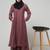 Women abaya burqa dress double color sided pocket