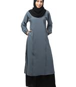 2 Piece for Women Abaya Burqa Dress Double Color Sided Pocket