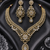 Gold Finish White Diamond Party Wear Necklace Set