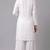White embroidered rayon kurta set