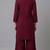 Maroon embroidered rayon kurta set