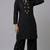 Black embroidered rayon kurta set