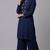 Blue embroidered rayon kurta set