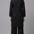 Black embroidered rayon kurta set