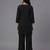Black embroidered rayon kurta set
