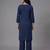 Blue embroidered rayon kurta set