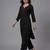 Black embroidered rayon kurta set