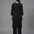 Black embroidered rayon kurta set