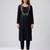 Black embroidered rayon kurta set