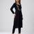 Black embroidered rayon kurta set