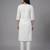 White embroidered rayon kurta set