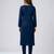 Blue embroidered rayon kurta set