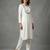 White embroidered rayon kurta set