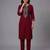 Maroon embroidery rayon kurta set
