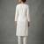 White embroidered rayon kurta set
