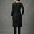 Black embroidered rayon kurta set