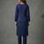 Blue embroidered rayon kurta set