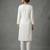 White embroidered rayon kurta set