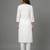 White embroidered rayon kurta set